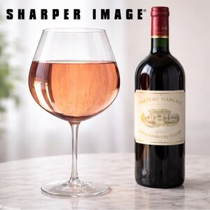 SHARPER IMAGE Oversized Wine Glass – Holds an Entire Bottle